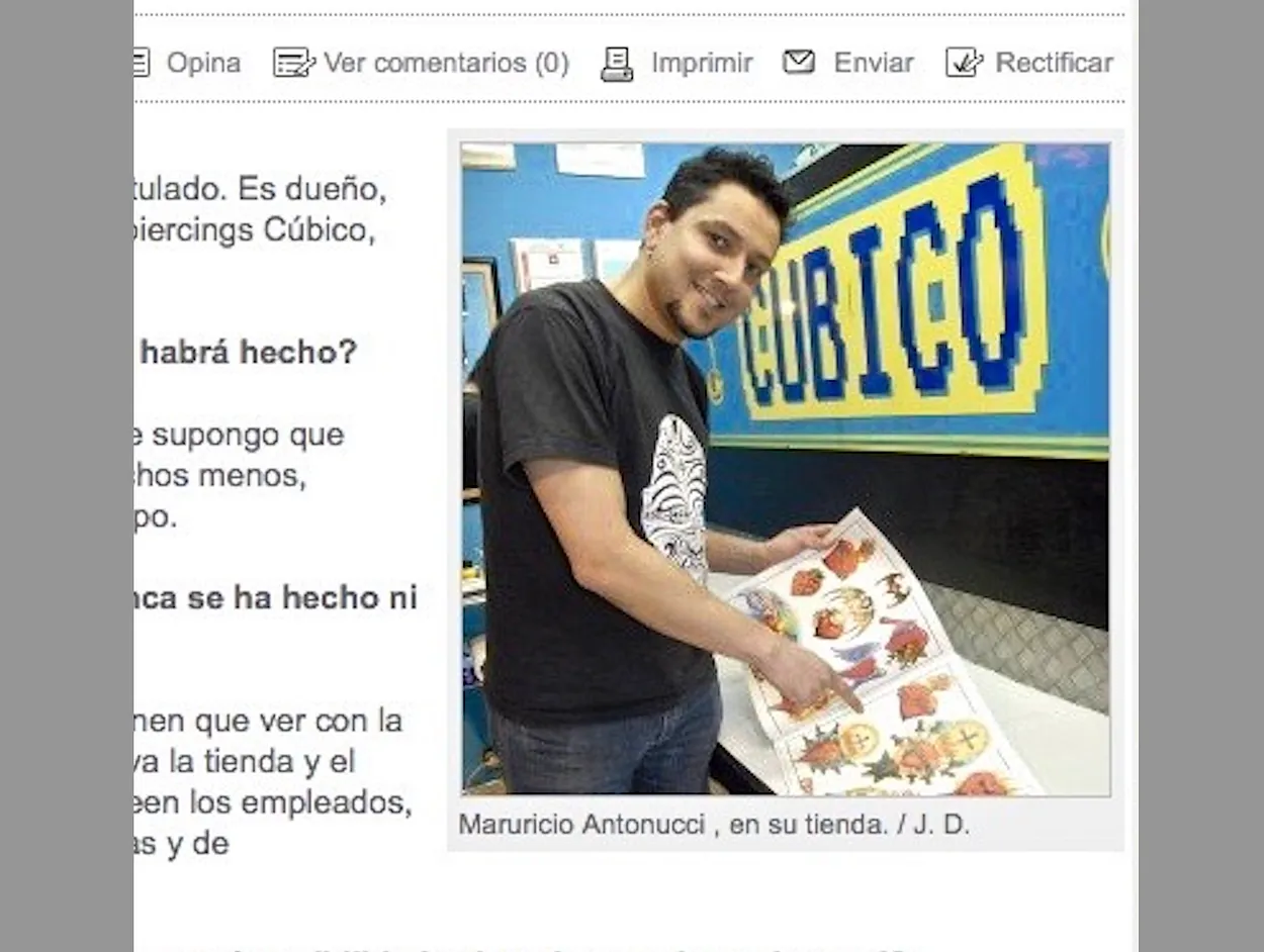 Entrevista en el periódico.